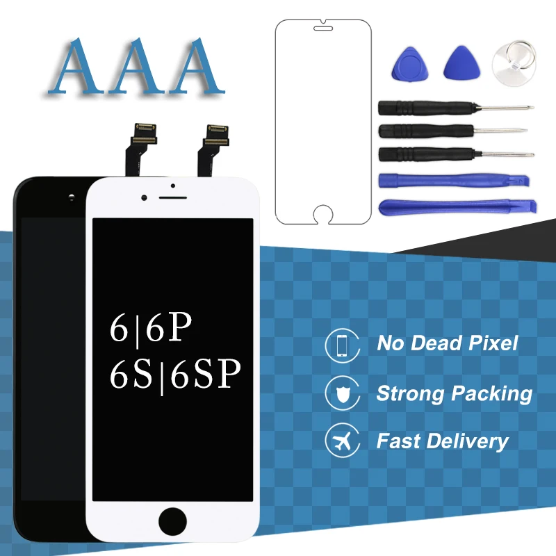 

For iPhone 6 6 Plus LCD Display White Black Panel Digitizer Assembly Phone Replacement For iPhone 6S 6S Plus LCD Touch Screen