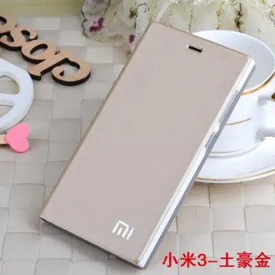 Новое поступление для Xiaomi Redmi Note/Redmi 1 s/mi3 чехол, роскошный тонкий стильный кожаный чехол-книжка для Xiaomi Redmi Note 1s mi3 чехол-сумка - Цвет: Gold for XM3