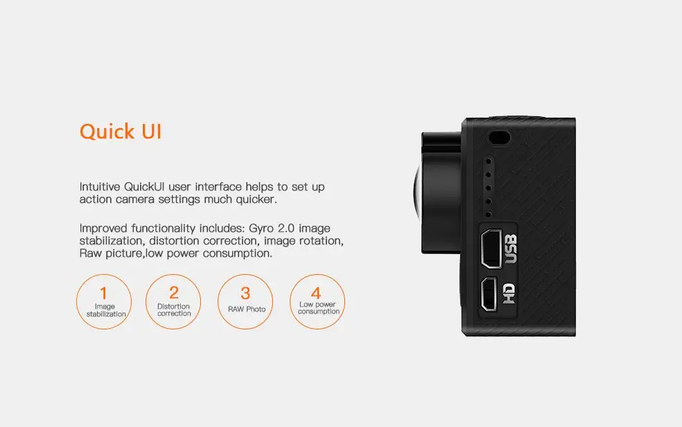 Hawkeye Firefly 8SE экшн-камера с сенсорным экраном 4 K wifi 30fps/черный трек