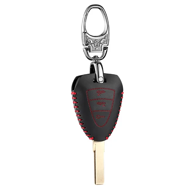 Кожаный чехол для ключей для porsche 911 2010 2011 boxster 2006 2009 cayman 2009 Новинка Горячая Распродажа key2y - Название цвета: Белый