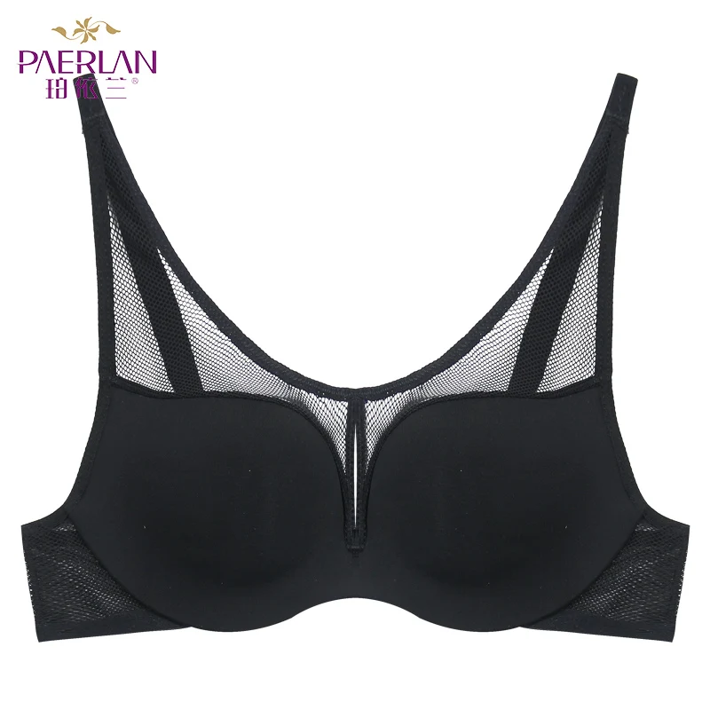  PAERLAN small chest Push Up bra 5/8 Cup mesh wrapped chests small chests gathered smooth underwear 