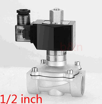 

2W160-15NO 1/2 inch stainless steel ss304 Electric Solenoid Valve Water Air N/O 12v 24V 220v 1/2'' DN15 port Normal Open Type