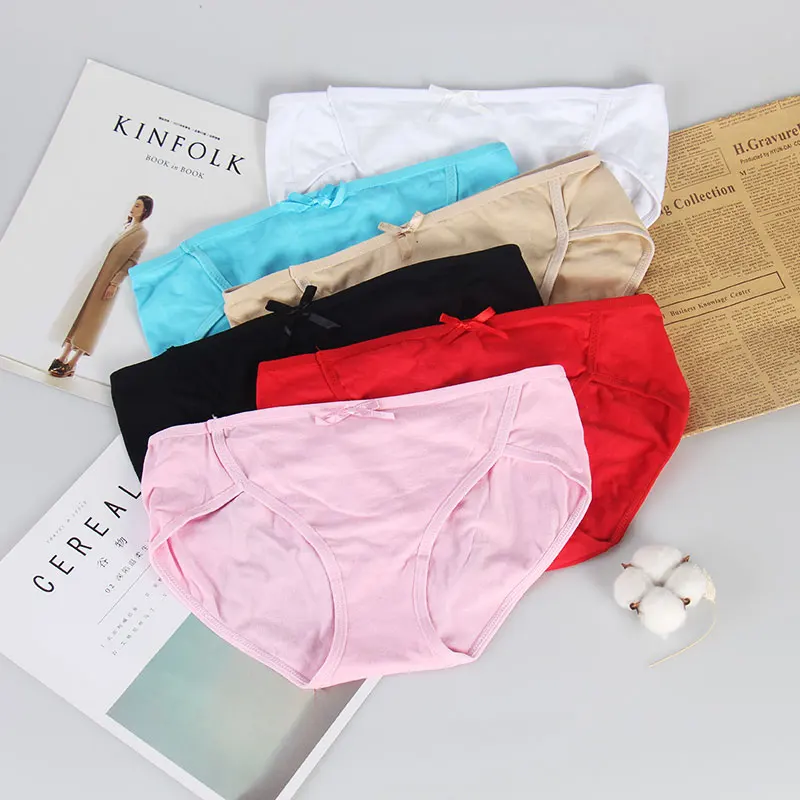 

Women Underwear Sexy Pure Cotton Soft Lingerie Panties for Women Briefs Lace Seamless Briefs Panties Underwear 6Pcs/Lot P0042