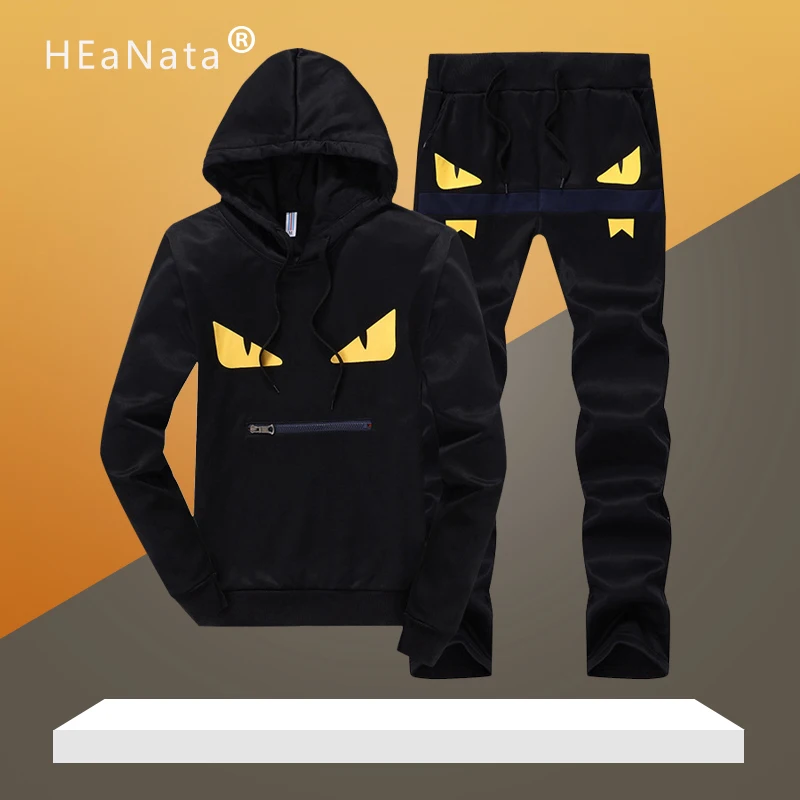 

Fitness Tracksuit Men Set Autumn Winter Luxury Sport Suit For Man Gym Clothing Track Suits Men's Hooded Two Pieces Hoodies Sets