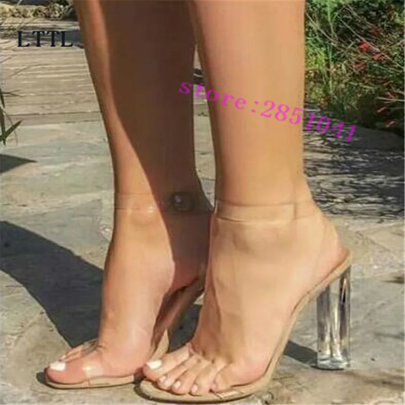 LTTL Fashion Runway Shoes PVC Glass Perspex Thick Clear 