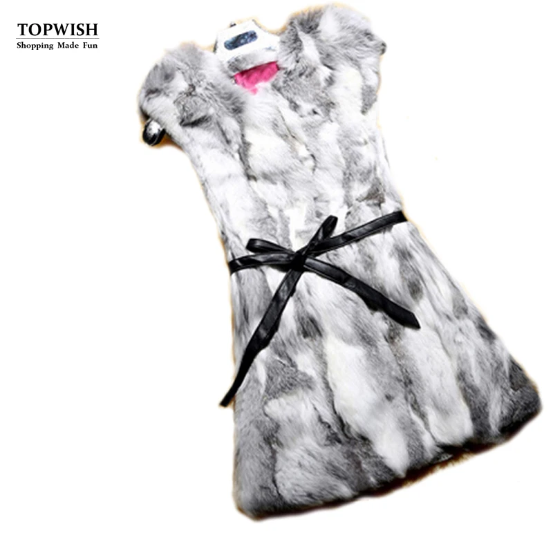 

2019 New Fashion 100% True Real Rabbit Fur Vest Pure Natural Fur Vest for Women Wholesale custom made TFP649