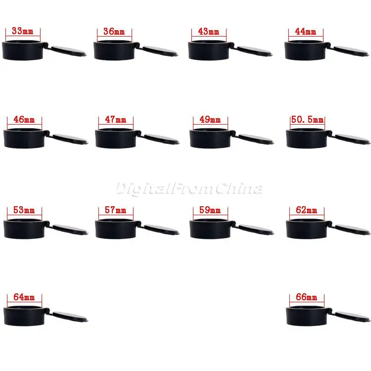 New Arrival Black 1PC Rifle Scope Quick Flip Spring Up Open Lens Cover Cap for Caliber Scope Rifle Hunting 14 Different Sizes