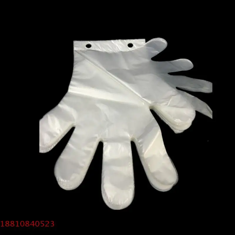 Утолщенные кухонные одноразовые перчатки прозрачные Висячие дырочные перчатки Кейтеринг специальные перчатки крюк