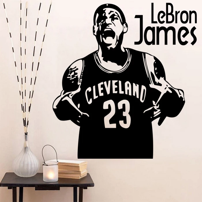 New Arrival Vinyl Wall Art Sticker Basketball Star Lebron James Wall Stickers Wall Decoration Stickers Wall Decor Mural Decoration Murale Wall Stickerwall Art Stickers Aliexpress