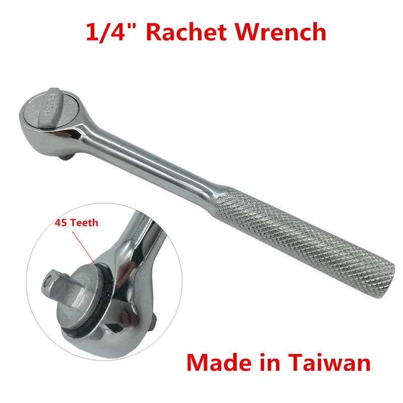 

1/4" Rachet Wrench Mini Torque Wrench For Vehicle Bicycle Bike Socket Wrench Kit Tool 45 Teeth Drive hand tool