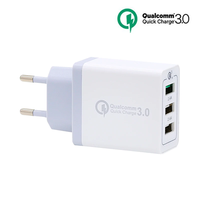 Sindvor 3 Порты Быстрый Зарядное устройство QC 3,0 30 Вт USB Зарядное устройство для iphone 7 8 ipad samsung huawei Xiaomi EU/US/UK Plug Быстрый Зарядное устройство QC3.0