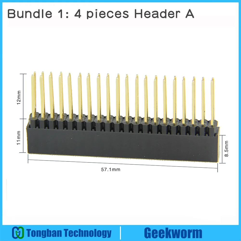 Штабелируемый коллектор/2x20 сверхвысокий Женский коллектор для Raspberry Pi 3 Model B/Pi 2B/B+(4 шт./лот - Комплект: Комплект 1