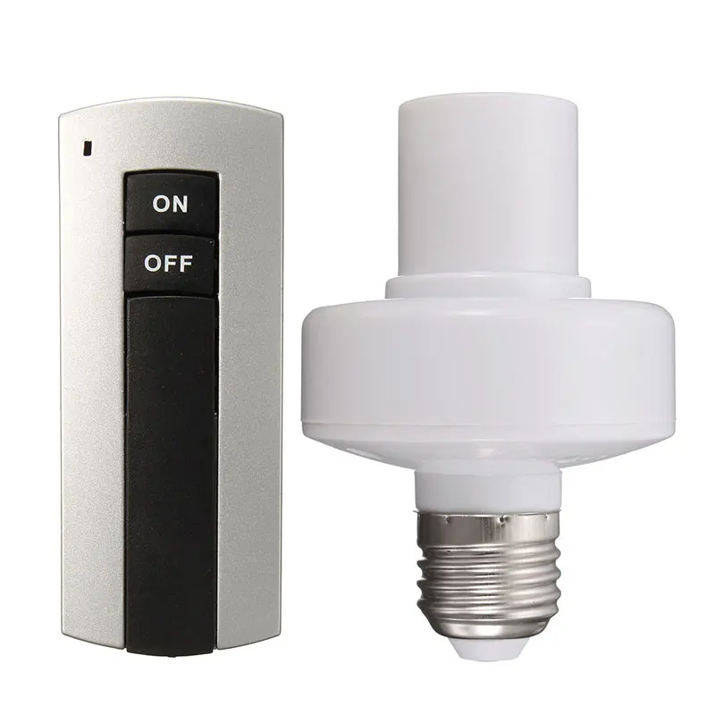 

E27 Cap Screw 220V Wireless Remote Control Light Bulb Holder Switch W/Controller