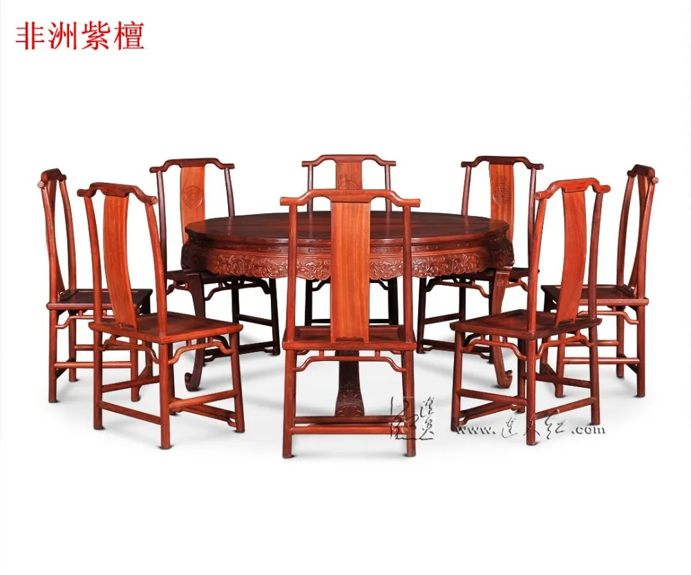 1.5m Round Dining Table Rosewood Luxury Home Living Room Solid Wooden Furniture Annatto Desk 8 Perrson New Classical Fashion set 1.5m Round Dining Table Rosewood Luxury Home Living Room Solid Wooden Furniture Annatto Desk 8 Perrson New Classical Fashion set