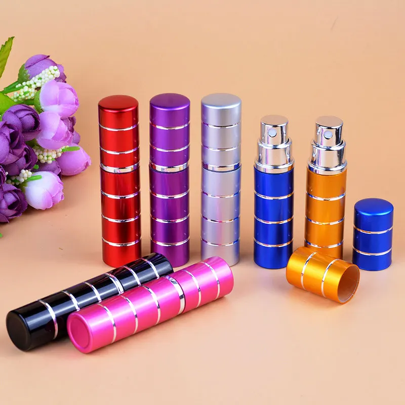 

5ml Mini Refillable Empty Atomizer Perfume Bottle Scent Pump Spray Case Travel Parfum Cosmetic Containers Airless Pump