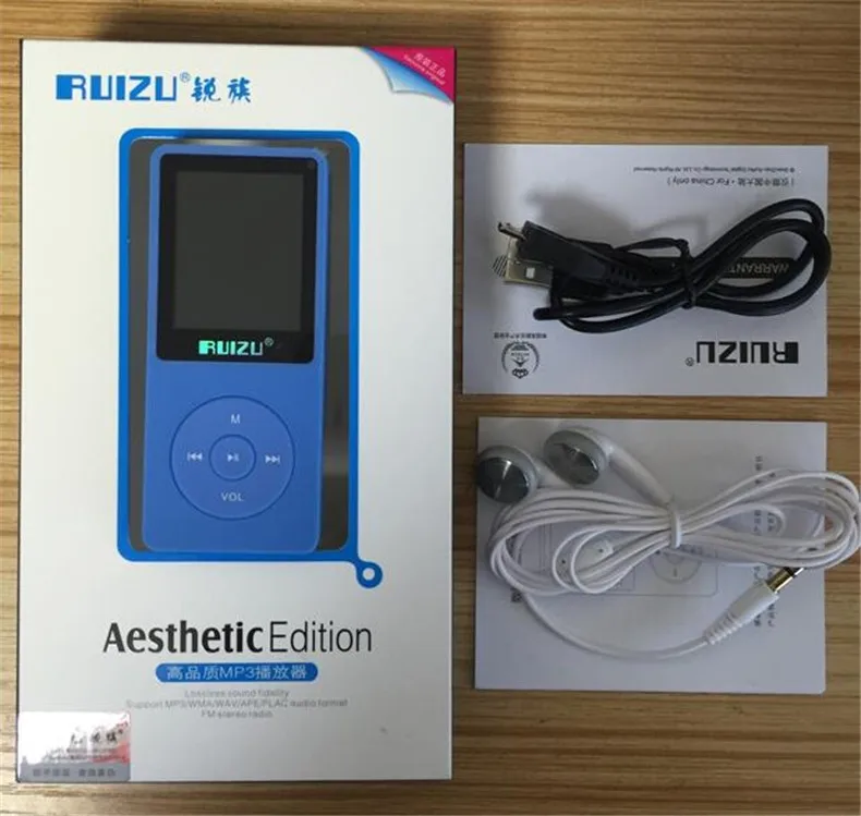 Ruidu X02 MP3 плеер 4G/8G/16G портативный Mp3 может играть 80 часов с fm-радио электронной книги, часы, диктофон Бесплатные оригинальные наушники