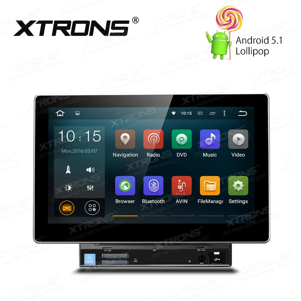 XTRONS 10 1 inch 2 din Android 5 1 Car DVD Player Quad Core Steering Wheel