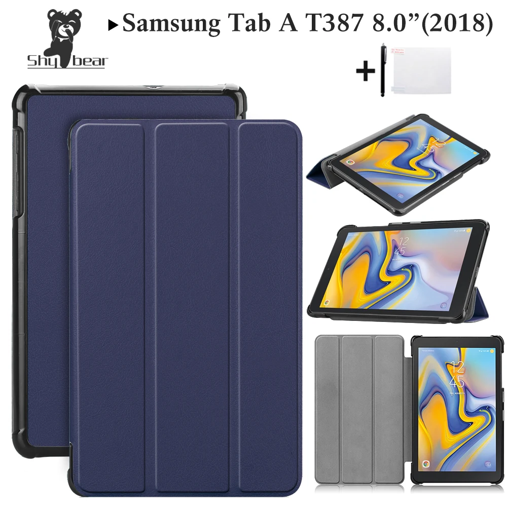 

Shy Bear Luxury Printing Case For Samsung Galaxy Tab A 8.0 2018 T387 SM-T387 Standing Magnetic Case Samsung Tab A 8.0 t387 Case