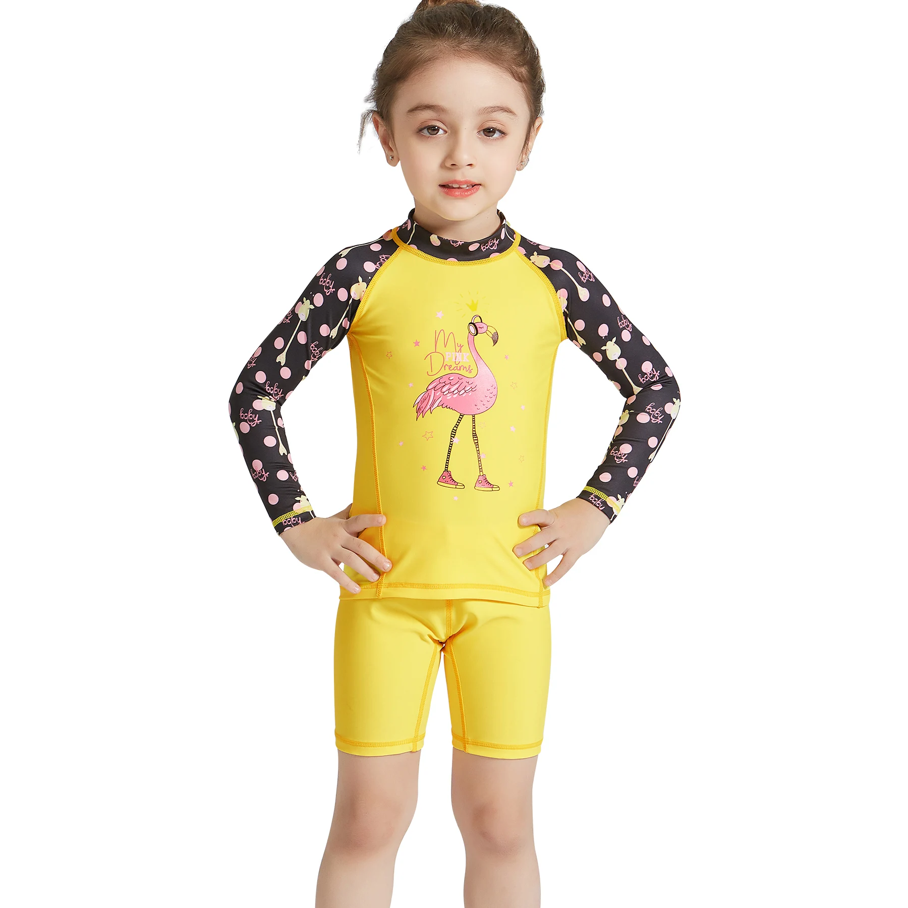 WildSurfer два-кусок костюмы От 2 до 12 лет дети купальники для мальчиков и девочек Разделение Дайвинг банный костюм быстросохнущая купальник с защитой от солнца W122