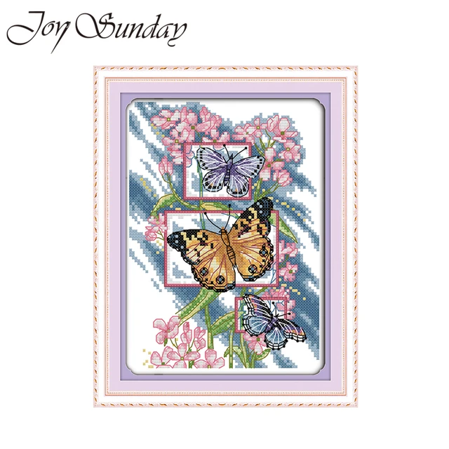 Cross Stitch Kit Embroidery with frame painting, mini small simple