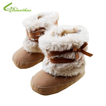 

Infant Snow Boots Baby Boys Girls Boots Toddler Winter Warm Cotton-Padded Shoe Soft Outsole Butterfly Knot Decoration Boots
