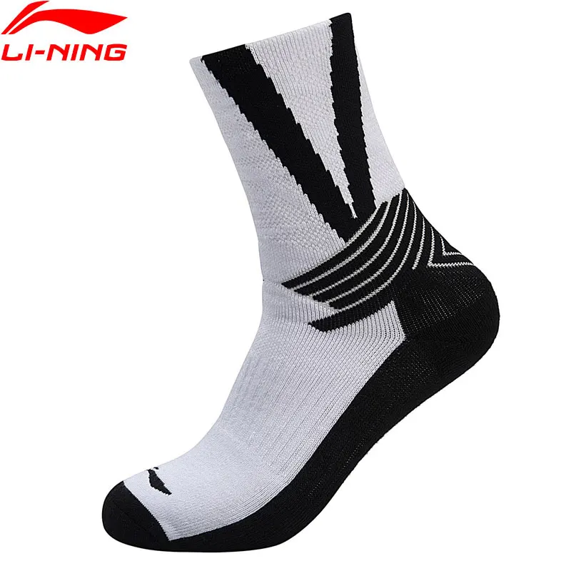 Li Ning мужские баскетбольные носки серии дышащие 91.2% хлопок 8.8% спандекс подкладка