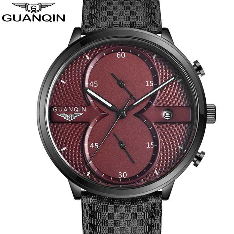 Men Watches Top Brand Luxury GUANQIN Chronograph Men Military Sport Luminous Wristwatch Leather Quartz Watch relogio masculino Men Watches Top Brand Luxury GUANQIN Chronograph Men Military Sport Luminous Wristwatch Leather Quartz Watch relogio masculino