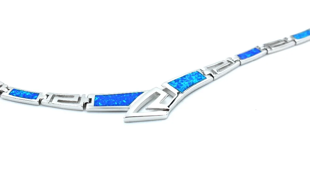 Очаровательное ожерелье с голубым огненным опалом для мужчин|necklace shortener|opal