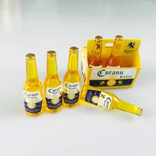 1 Juego de minibebidas de cerveza en miniatura para casa de muñecas a escala 1/6, comida para muñecas de juego de simulación para Barbi, juguete de muñeca Blyth