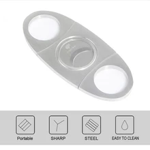 Хорошее качество Cohiba нержавеющая сталь сигары резак сигары ножницы с двумя лезвиями утолщенный бутик сигары резак отверстие 22 мм