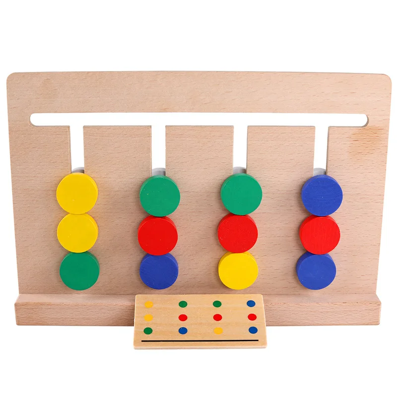 Деревянные Монтессори игрушка для детей образование Дошкольное обучение четыре цвета игры Сортировка массив игры игрушки для малышей в подарок