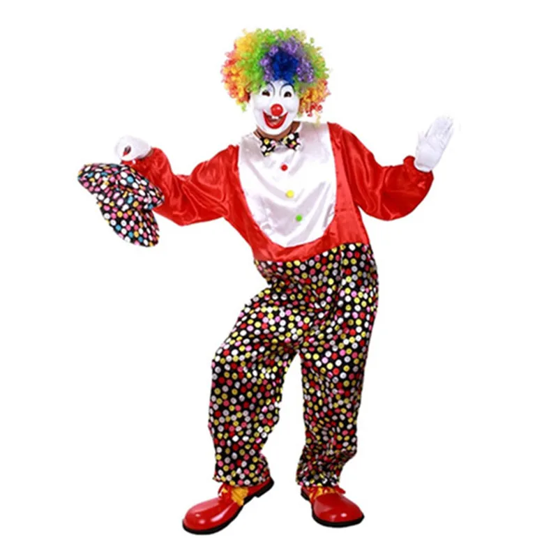 

Free Shipping (NO.HSYD 360g) Adult Halloween costumes clowns clown wearing suits, magic clothing, stage clothing