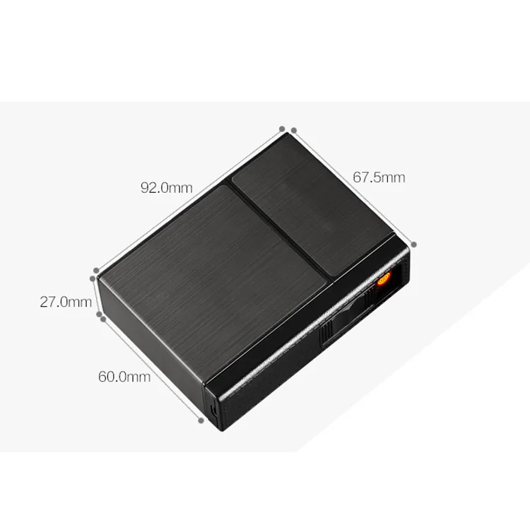 USB аккумуляторная коробка для сигарет портативная с зажигалками ветрозащитная