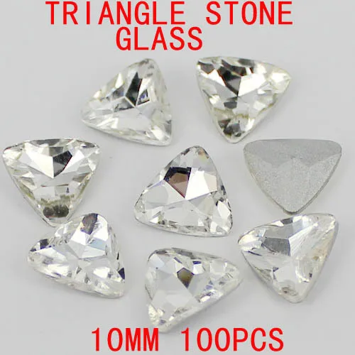 Треугольная форма 6-23 мм Хрустальные цветные камни, серебристые, покрытые блестящими стеклянными бусинами, отлично подходят для украшения для скрапбукинга