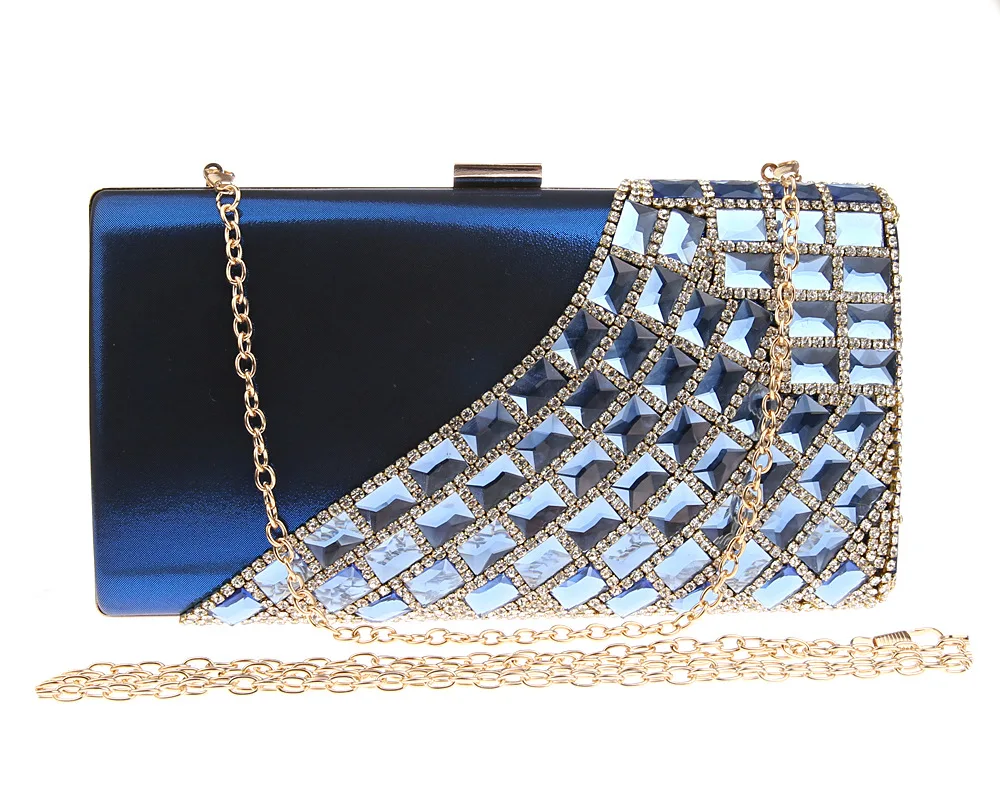 

Socialite Noble Elegant Crystal Bridal Wedding Party Bag Upscale Women Rhinestone Evening Bags High Quality Cosmetic Bag Bling