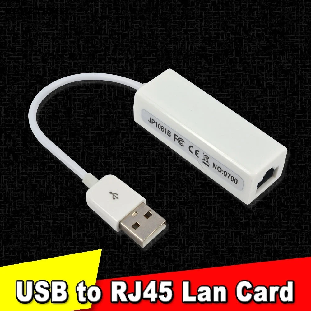 

kebidu USB 2.0 Ethernet Network LAN Adapter Card USB to RJ45 10/100 Adapter For PC windows7 8 10 Laptop High Performance
