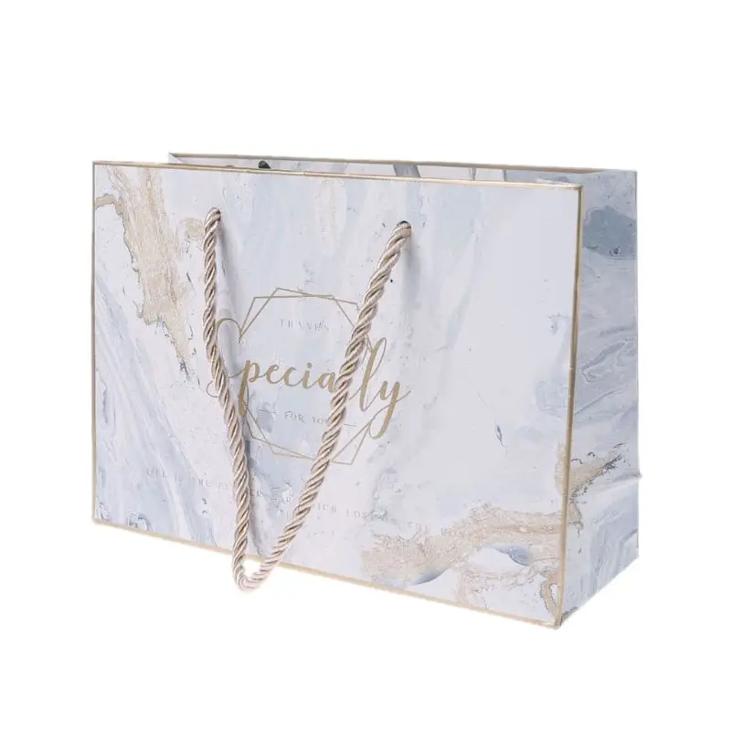 

1PC Paper Gift Bag With Handle Wrapping Package Festival Jewelry Wedding Party Recyclable Bags Birthday Supplies Gift Wrap