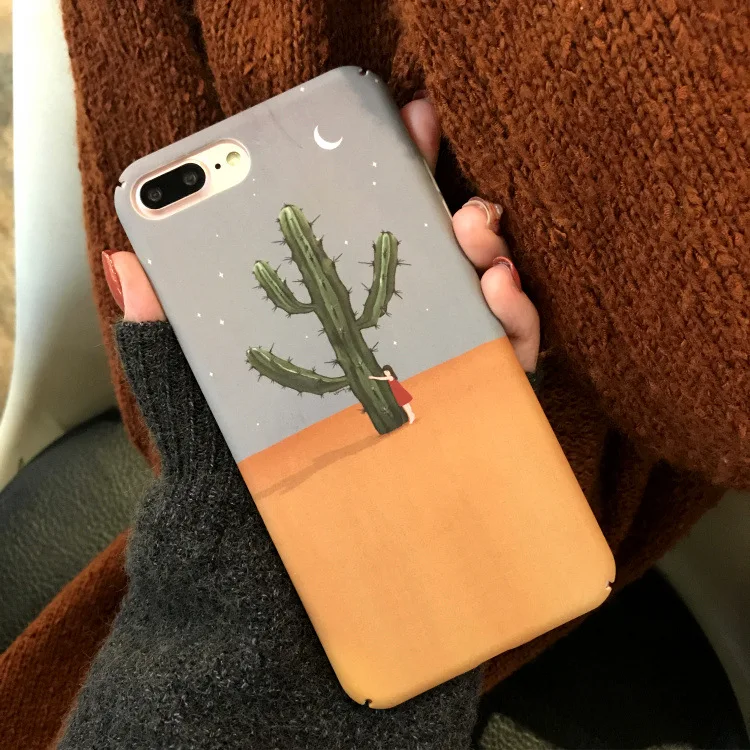 Чехол для телефона с рисунком кактуса iphone 7 Puls 8 летний жесткий чехол из