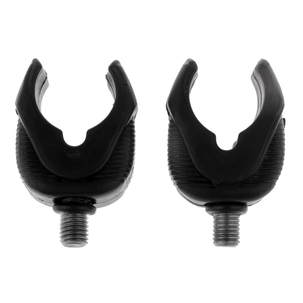 2pcs Fishing Rod Rest Holder Green/ Black Silicone Butt Rod Pod Stand Bracket For Saltwater Fishing.