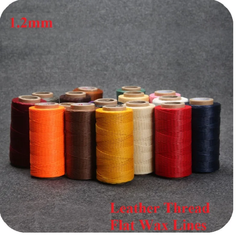 

1Pcs 1.2mm Leather Thread Flat Wax Lines DIY Handmade Craft Special Line Sewing Waxed Leather Handicraft Tool Stitching 18Colors