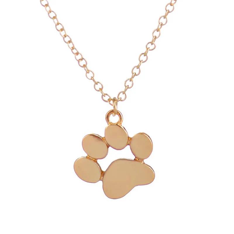 NECKLACE XL191 SMJEL, милые браслеты на цепочке с собаками и лапами, женские и детские украшения для женщин, подарки для влюбленных животных, femme - Окраска металла: NECKLACE XL191