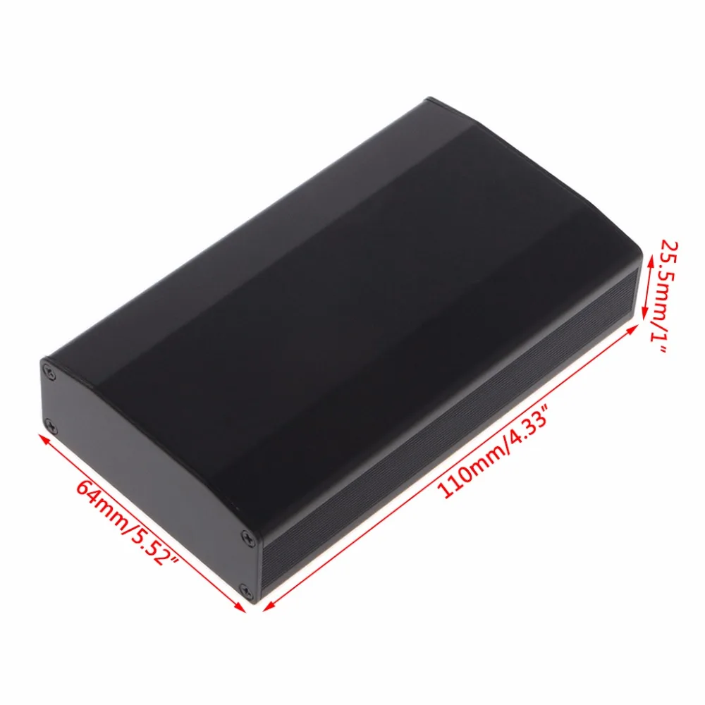 BGEKTOTH 110x64x25,5 мм черный/серебристый цвет DIY алюминиевый корпус Чехол электронный проект PCB ящик для инструментов