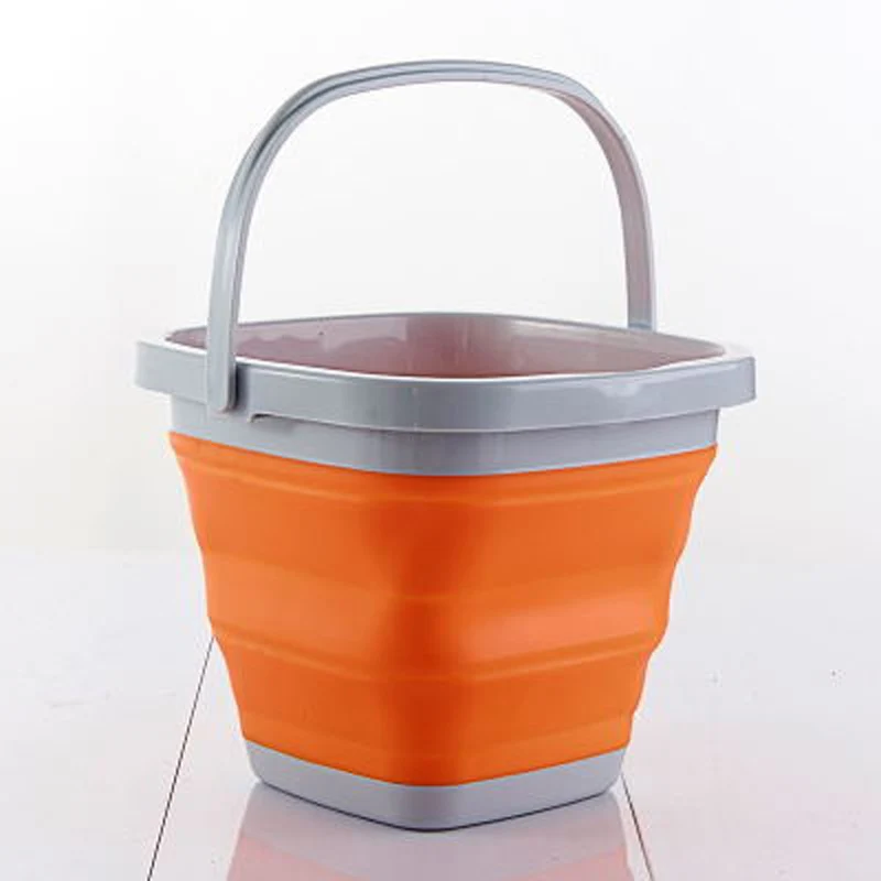 High Quality 10L Square Bucket Portable Folding Washing Hands Basin Foldable Camping Outdoor Fishing Sink Storage Water