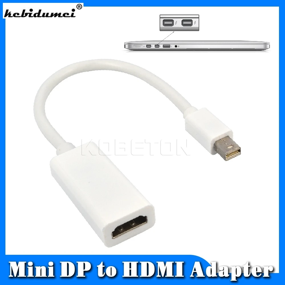 

High Quality Thunderbolt Mini DisplayPort Display Port DP to HDMI Adapter Cable For Apple Mac Macbook Pro Air whole sale