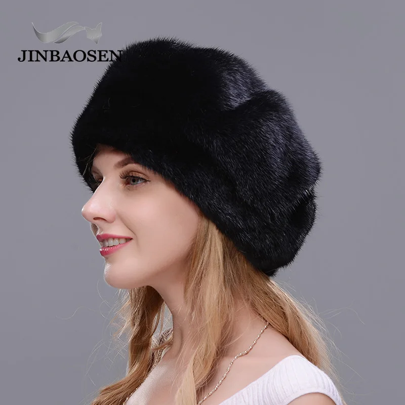 JINBAOSEN русская зимняя полностью замшевая шапка с роскошной модной черной толстой