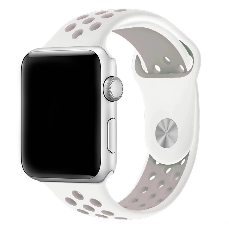 URVOI band для Apple Watch NikeLab series 4 3 2 1 limited лёгкие дышащие силиконовые ремешок iWatch Белый