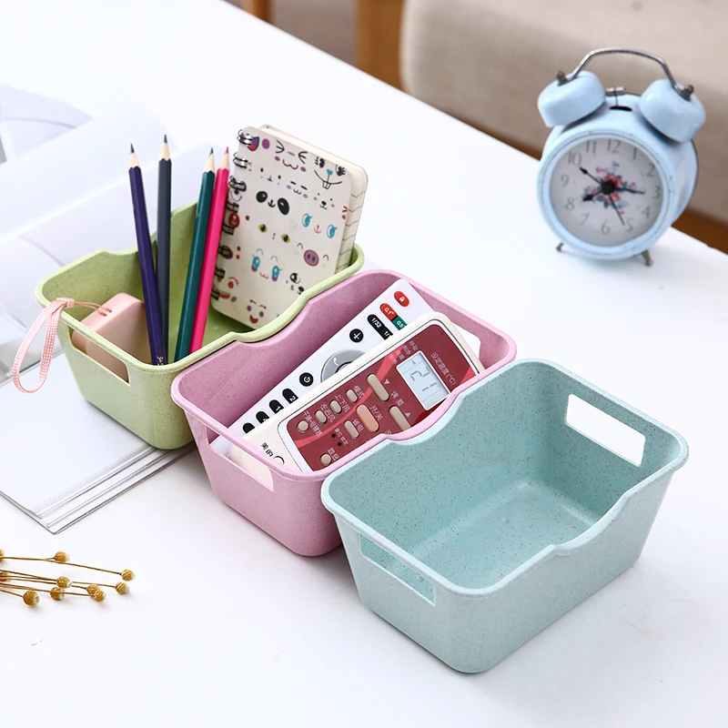 

3PCs Nordic Plastic Cosmetic Storage Box Desktop Remote Control Pencil Skin Care Office Articles Organizer Sundries Container