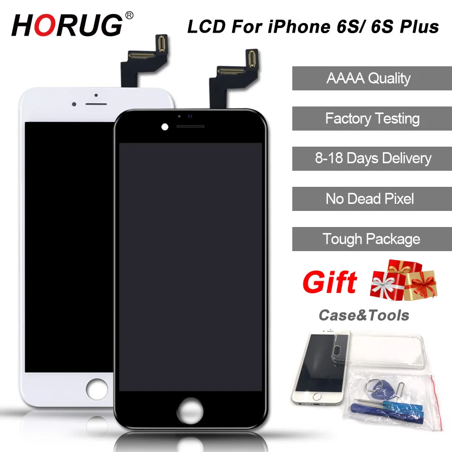 

HORUG 100% AAAA Original LCD For iPhone 6S Plus LCD Replacement Display Touch Digitizer 6S Plus Screen Tool Kits Screen LCDS