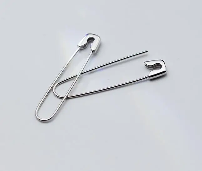 

(So Thin) fashion 100% Real. 925 Sterling Silver Fine Jewelry paper clip Shape dangle earrings charms GTLE1715