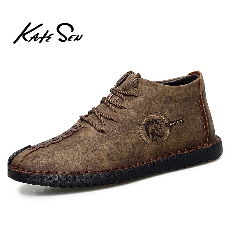 

British big head casual shoes men's leather round head simple wild retro trend belt soft bottom daily casual Oxford men's shoes